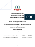 Notice Inviting Tender For Outsourcing of Houskeeping and Sanitation Services at The Income Tax Office BKC Mumbai.