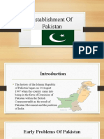 Establishment of Pakistan