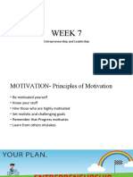 Motivation & Entrepreneurship Principles