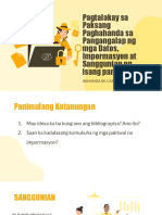 ARALIN 3 Pagtalakay Sa Paksang Paghahanda Sa Pangangalap NG Mga Datos Impormasyon at Sanggunian NG Isang Pananaliksik.