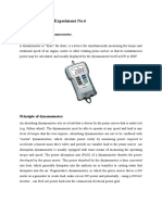 Study Dynamometer Device Measure Engine Power