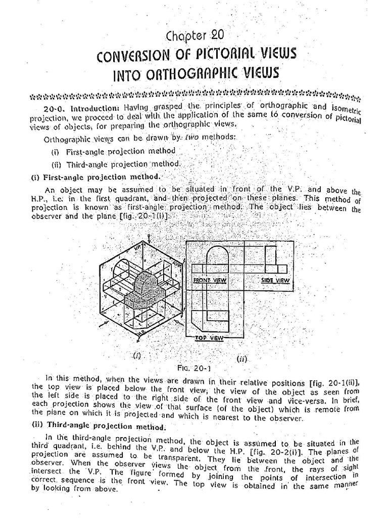 Orthographic and Isometric Projections Practice Questions PDF