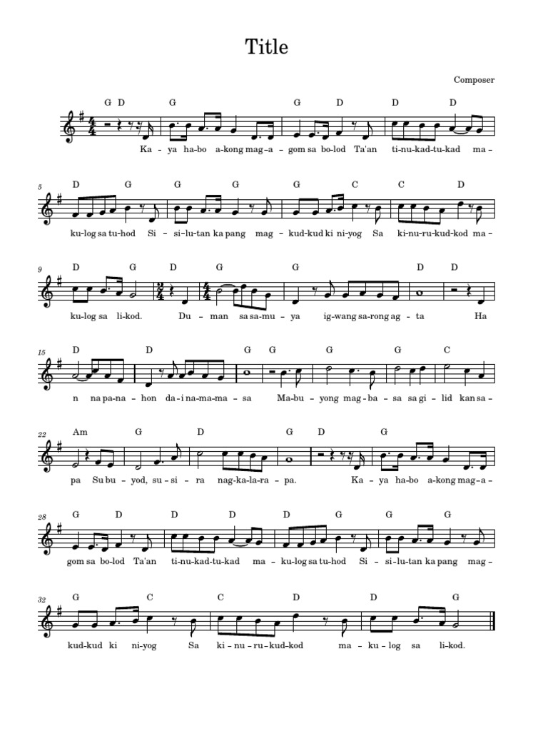 Musical Composition Symbols | PDF