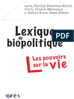 Lexique de Biopolitique Le Pouvoirs Sur