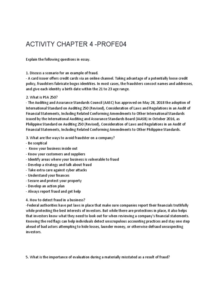 Activity Chapter 4 - Profe04 | PDF