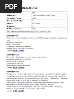 CISA questions, answers manual11th 英語版 CISA Review Questions, Answers & Explanations Manual by