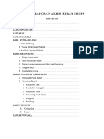 Format Laporan Akhir Kerja Mesin