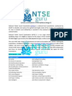 Jammu and Kashmir NTSE Syllabus (Stage I)