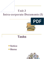 Unit 3 Intra-Corporate Documents (I)