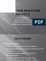 Consumer Behavior Project