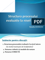 Structura Procesului Evaluativ Univ. Notarea. Tehnici de Notare Etc.