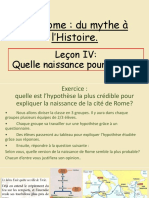 II/ Rome: Du Mythe À L'histoire.: Leçon IV: Quelle Naissance Pour Rome ?