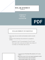 Solar Energy: Assignment 01 Waris Shah FA18-EEE-009