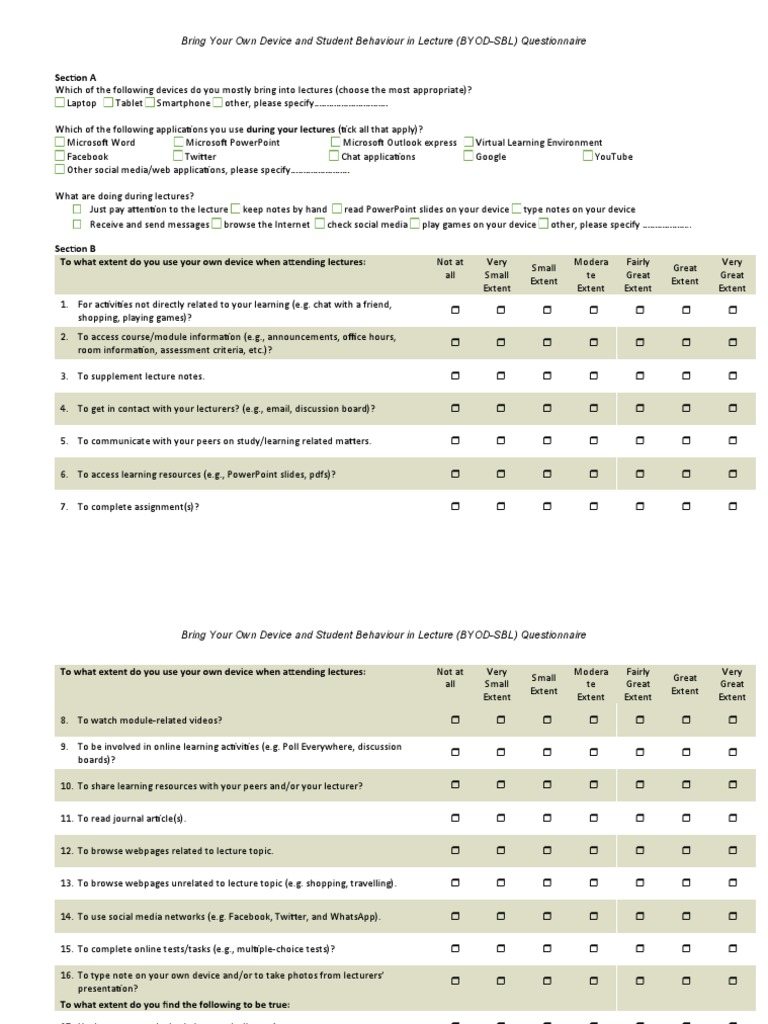 BYOD Impact on Lecture Engagement | PDF | Lecture | Popular Culture ...
