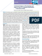 Effect of Different Bevel Designs On Microleakage and Shear Bond Strength of Class IV Composite Restoration: A Laboratory Study