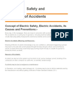 Concept of Electric Safety, Electric Accidents, Its Causes and Preventions
