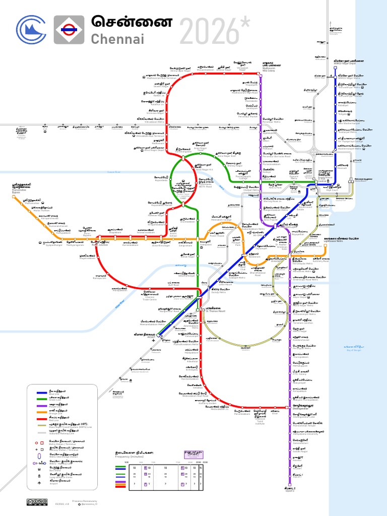 Chennai Transit Map Future v1-0 | PDF | Tamil Nadu
