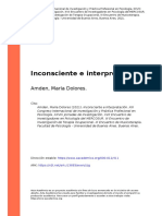 Inconsciente e interpretación en el psicoanálisis