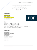 Sem IV - Critical Theories - General Topics