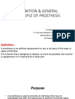 Definition & General Principle of Prosthesis