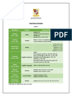 G7 Final Exams Schedule