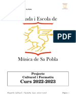 Projecte Cultural I Formatiu - Escola de Música de Sa Pobla (Curs 2022-2023)