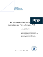 Memoire Julien Lociuro ULB Le Traitement de La Dissociation Traumatique Par l Hypnotherapie PTR 1