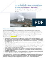 Identificamos Las Actividades Que Contaminan El Aire Que Respiramos