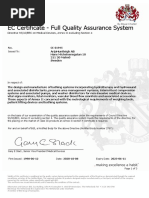 EC Certificate - Full Quality Assurance System EC Certificate - Full Quality Assurance System