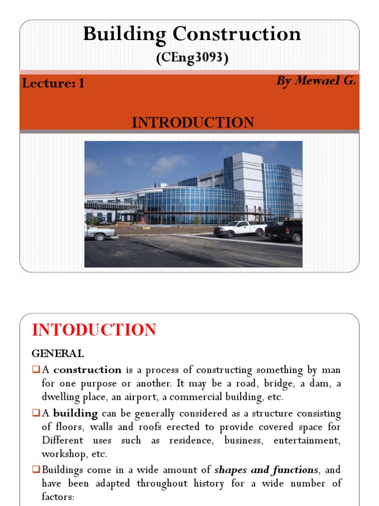 An Introduction to Building Construction: Components, Classifications ...