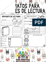 50 Formatos para Reporte de Lectura Recopilatorio Por Materiales Educativos para Maestras
