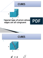Cubes: Special Type of Prism Whose Faces and Edges Are All Congruent