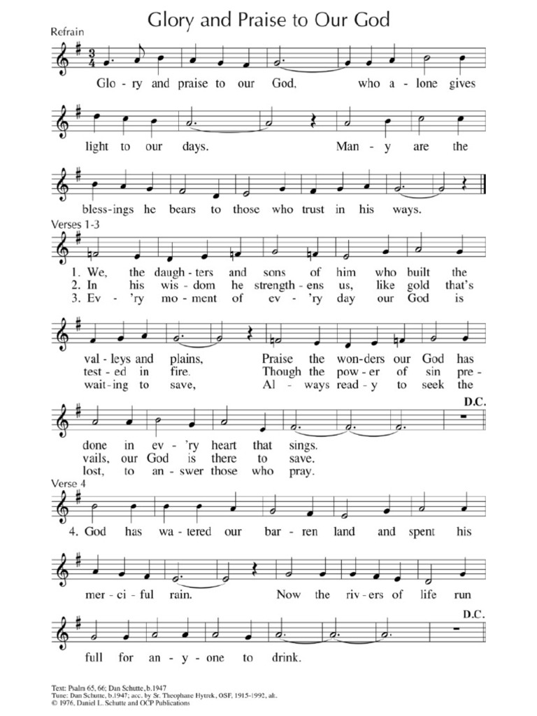 Glory and Praise To Our God | PDF