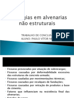 Patologias em Alvenarias Não Estruturais