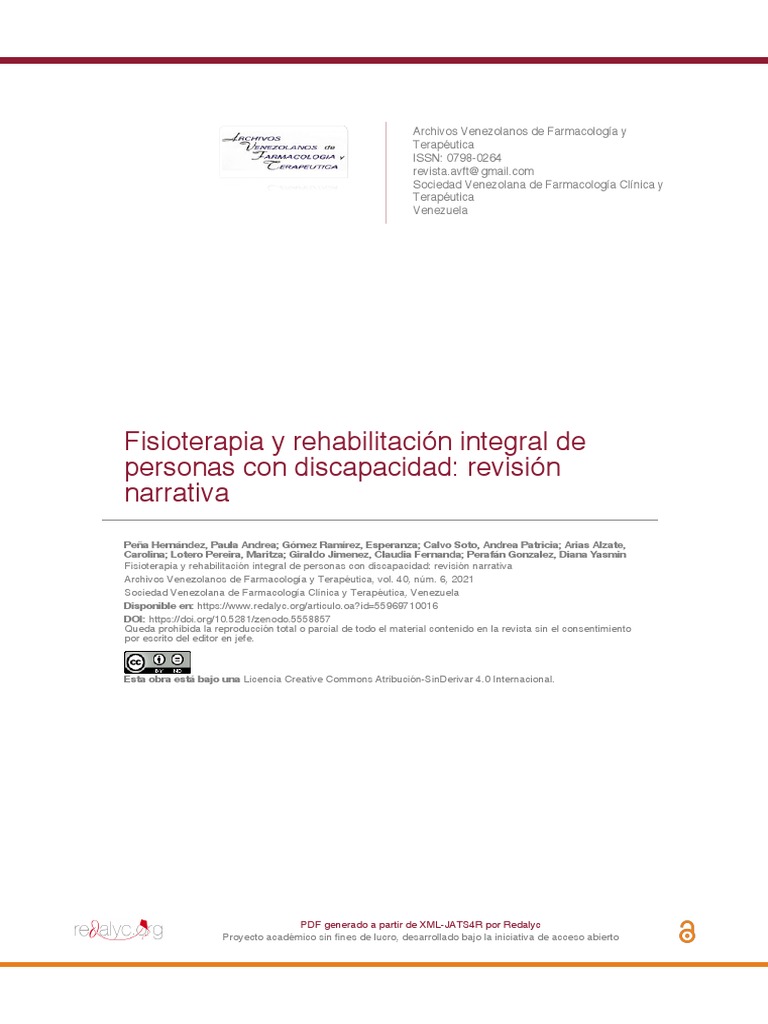 Fisioterapia en la rehabilitación de discapacidad | PDF | Invalidez ...