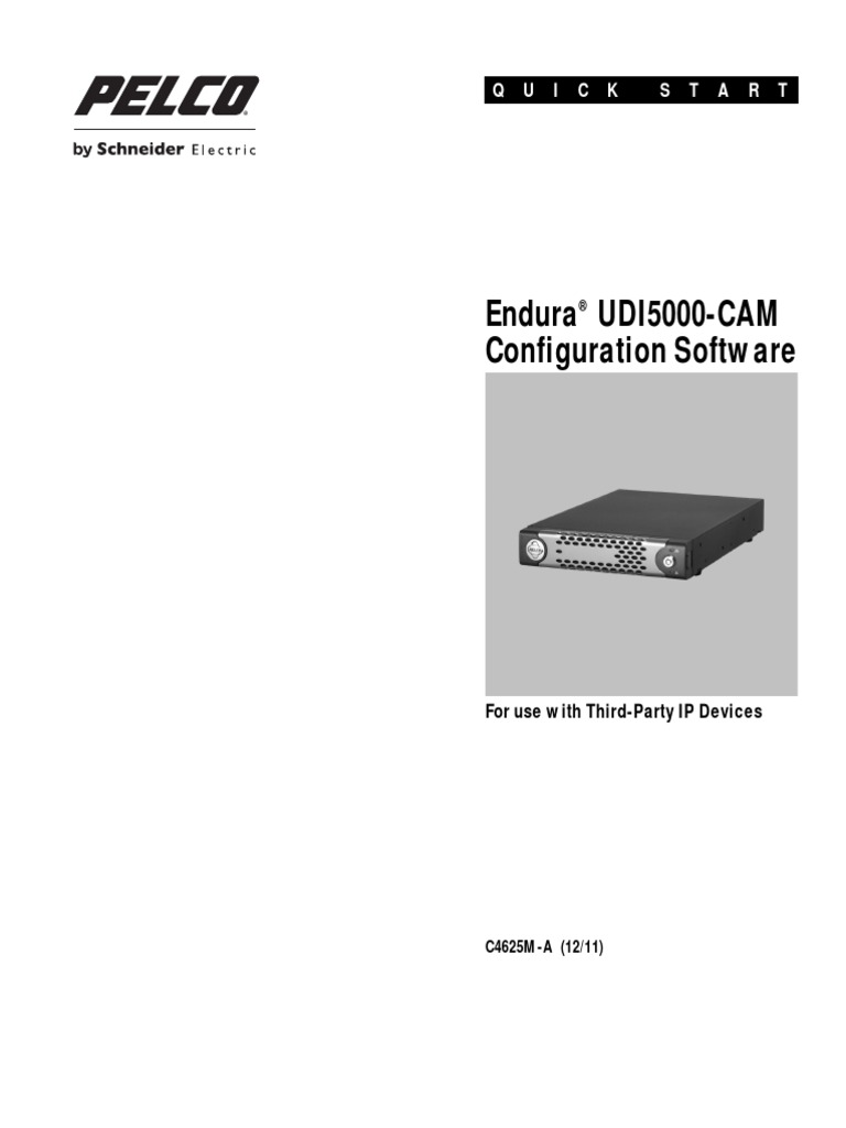 Endura UDI5000-CAM Configuration Software: Q U I C K S T A R T | PDF ...