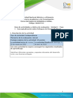 Guía de Actividades y Rúbrica de Evaluación - Unidad 1 - Fase 1 - Conceptualización Sobre Enfoques de Desarrollo Rural.