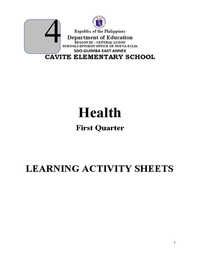 Health Learning Activity Sheet | PDF