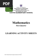 Mathematics Learning Activity Sheet