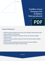 Stabilitasi Sistem Keuangan Dan Kebijakan Makroprudensial