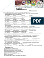 RESEARCH EXAM: 2ND QUARTER PRACTICAL RESEARCH 2TITLE PRACTICAL RESEARCH 2 EXAM: QUESTIONS AND ANSWERS