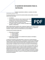 Componentes Quimicos Necesarios para El Organismo