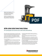 ETR 230/235/340/345/335d: 36-V Pantograph Reach Fork Lift Truck (1,400/1,600/1,800/2,000 KG)