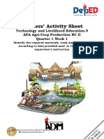 Learners' Activity Sheet: Technology and Livelihood Education-9 AFA Agri-Crop Production NC II Quarter 1 Week 1