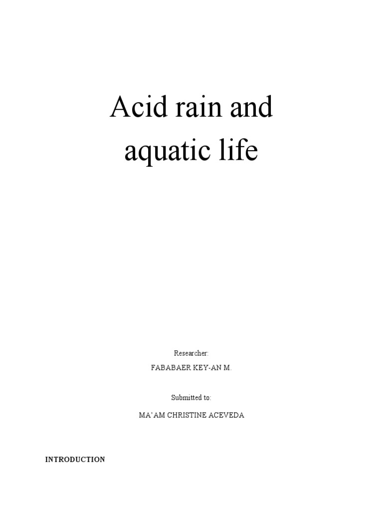 Research Acid Rain Final Midterm | PDF | N Ox | Earth Sciences