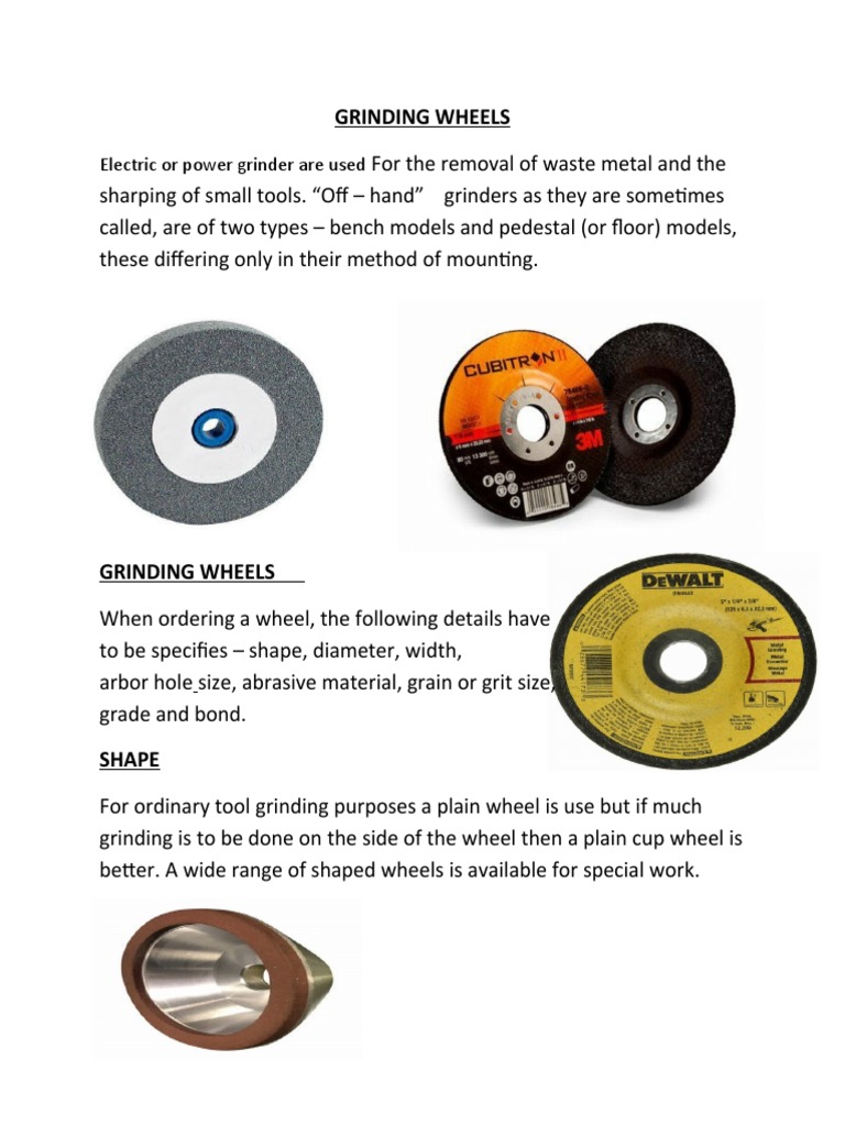 Grinding Wheels PDF