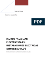 Curso Auxiliar de Electricista en Instalaciones Electricas Domiciliarias - Munigestion 2021 - Lautaro Paz