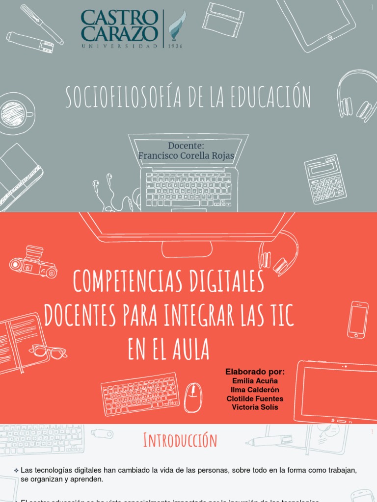 Competencias Digitales Docentes para Integrar Las Tics en El Aula | PDF ...