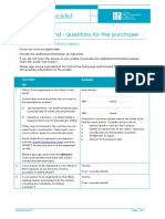 Purchaser - Key Checklist