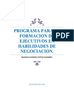 Programa para La Formacion de Ejecutivos en Habilidades de Negociacion